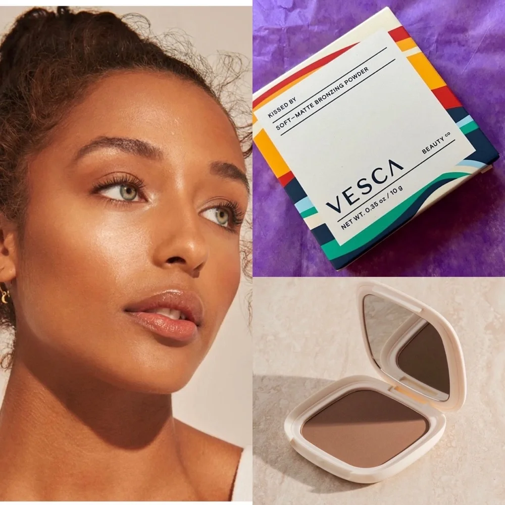 Soft-Matte Bronzing Powder by Vesca in Kissed By Diani- Medium Golden Undertone
